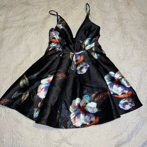 Short Floral Cocktail Dress